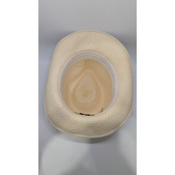 Kaminsky XY Light Tan Toquilla Fiber Fedora Hat - Picture 3 of 4